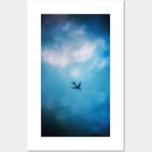 Clouds Sky Plane Flight Travel Away Posters and Art